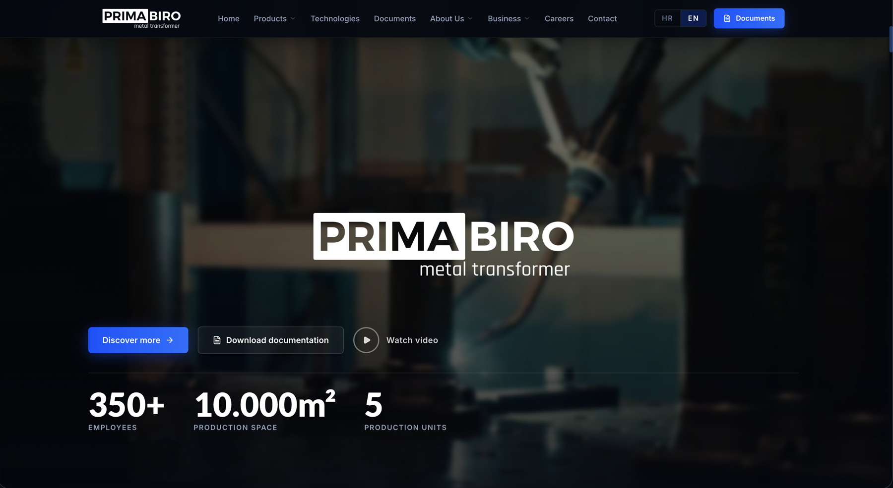 PRIMABIRO desktop website