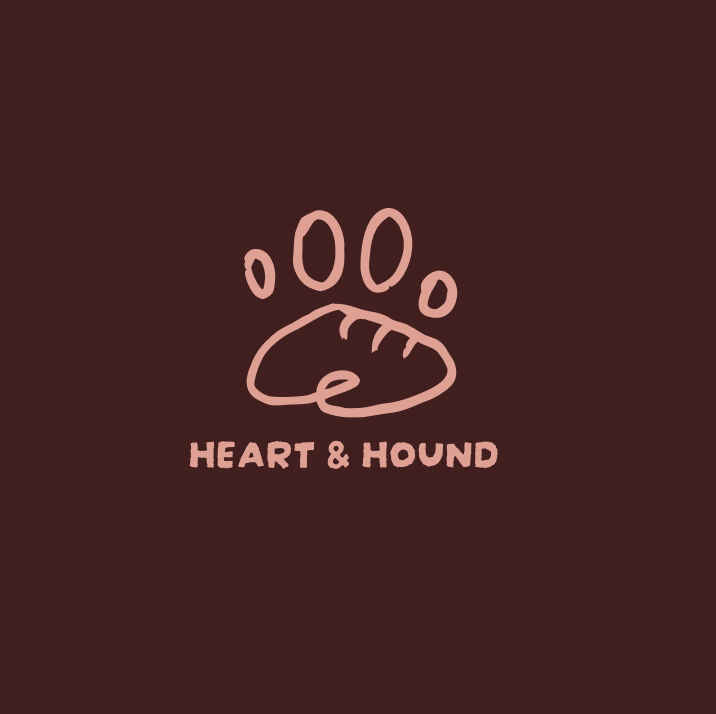 Heart & Hound secondary mark, paw and pastry icon
