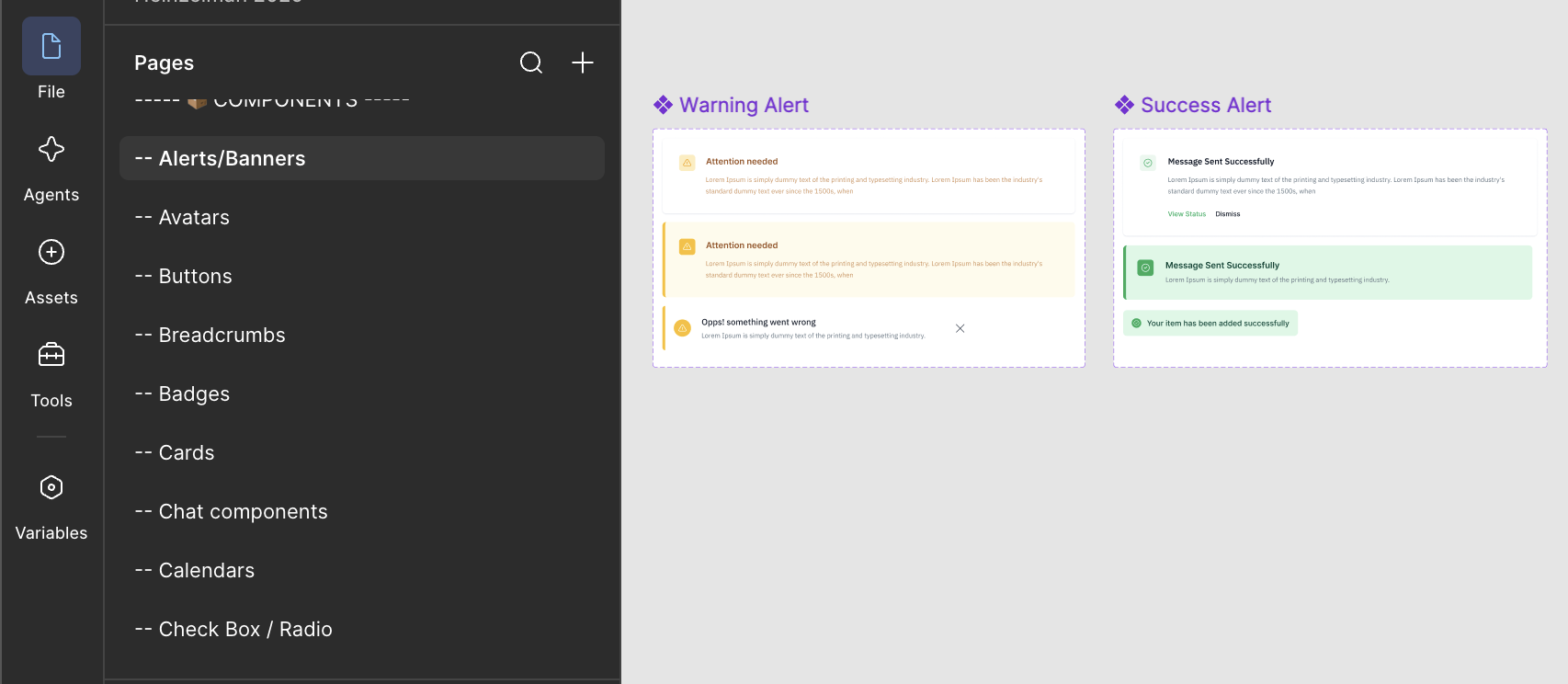 UI/UX design handoff example