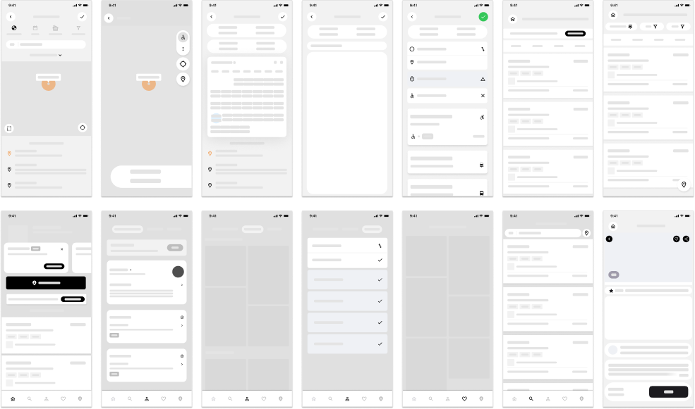 Travel Agency Wireframes